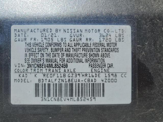 Photo 11 VIN: 3N1CN8EV4ML852459 - NISSAN VERSA 