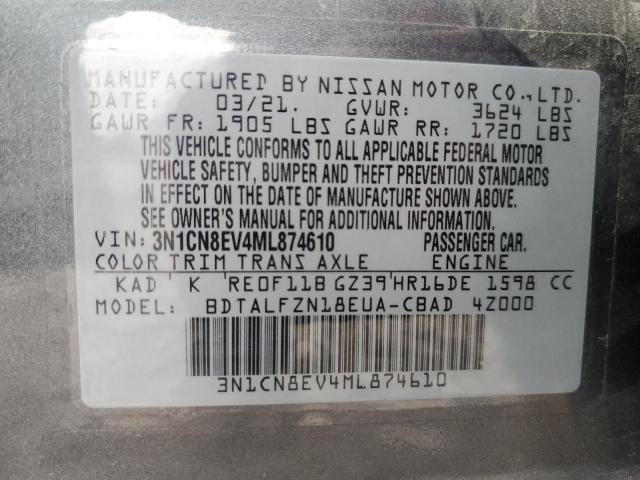 Photo 11 VIN: 3N1CN8EV4ML874610 - NISSAN VERSA SV 