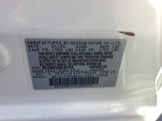 Photo 12 VIN: 3N1CN8EV4ML881878 - NISSAN VERSA SV 