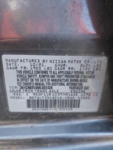 Photo 9 VIN: 3N1CN8EV4ML922428 - NISSAN VERSA SV 