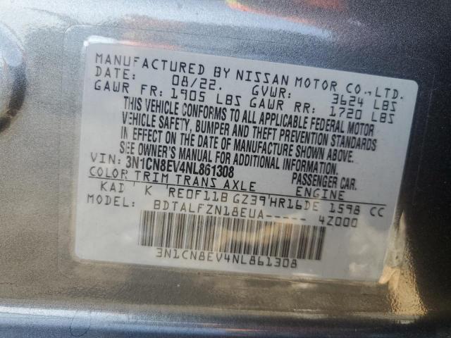 Photo 11 VIN: 3N1CN8EV4NL861308 - NISSAN VERSA 