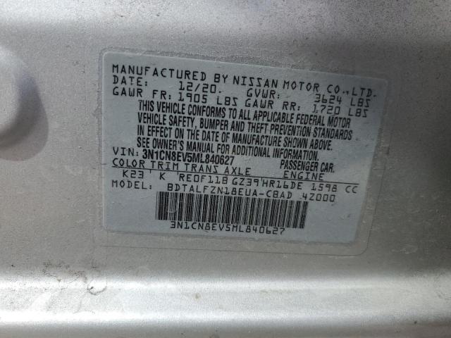 Photo 11 VIN: 3N1CN8EV5ML840627 - NISSAN VERSA SV 