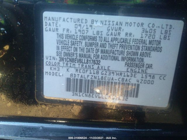 Photo 8 VIN: 3N1CN8EV6LL817632 - NISSAN VERSA 