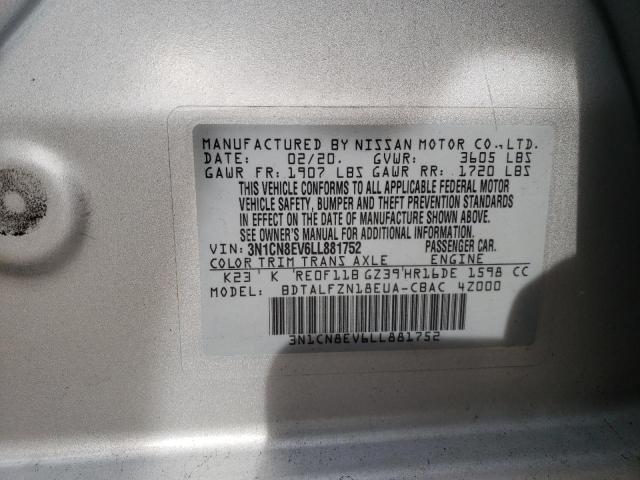 Photo 11 VIN: 3N1CN8EV6LL881752 - NISSAN VERSA SV 