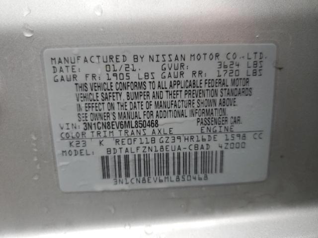 Photo 9 VIN: 3N1CN8EV6ML850468 - NISSAN VERSA SV 