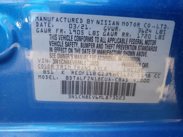 Photo 9 VIN: 3N1CN8EV6ML873023 - NISSAN VERSA SV 