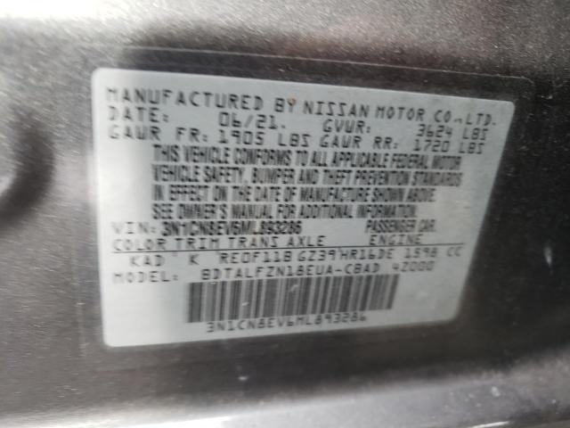 Photo 12 VIN: 3N1CN8EV6ML893286 - NISSAN VERSA 