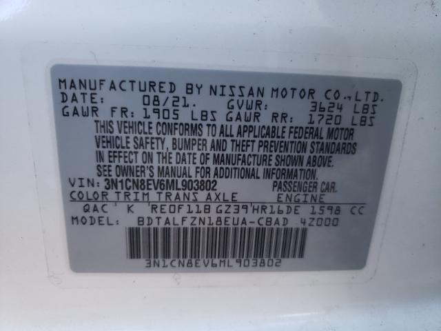 Photo 9 VIN: 3N1CN8EV6ML903802 - NISSAN VERSA SV 