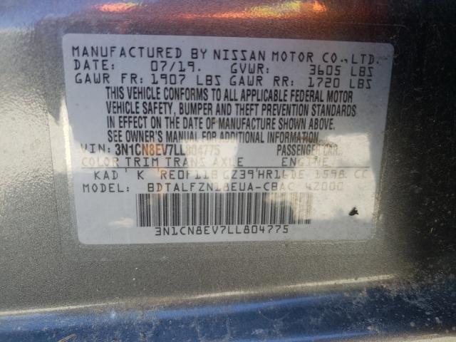 Photo 9 VIN: 3N1CN8EV7LL804775 - NISSAN VERSA SV 