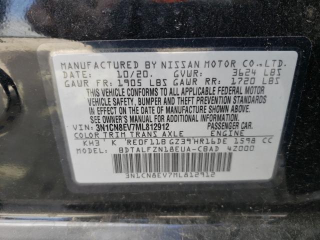 Photo 9 VIN: 3N1CN8EV7ML812912 - NISSAN VERSA SV 