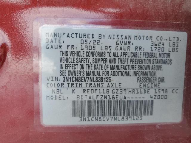 Photo 11 VIN: 3N1CN8EV7NL839125 - NISSAN VERSA 