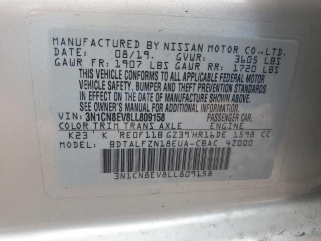 Photo 12 VIN: 3N1CN8EV8LL809158 - NISSAN VERSA 