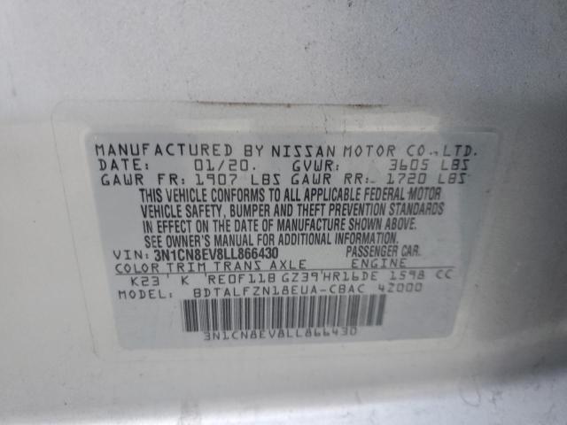 Photo 11 VIN: 3N1CN8EV8LL866430 - NISSAN VERSA SV 