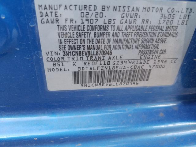 Photo 9 VIN: 3N1CN8EV8LL870946 - NISSAN VERSA SV 