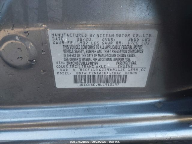 Photo 8 VIN: 3N1CN8EV8LL910197 - NISSAN VERSA 