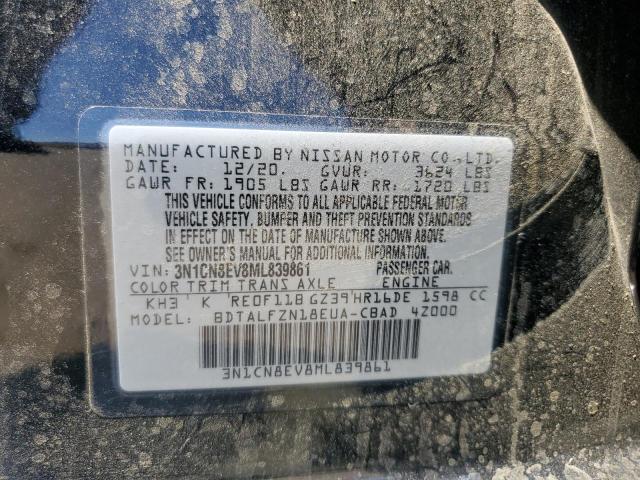 Photo 12 VIN: 3N1CN8EV8ML839861 - NISSAN VERSA SV 