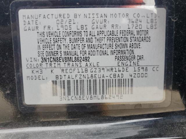 Photo 11 VIN: 3N1CN8EV8ML862492 - NISSAN VERSA SV 