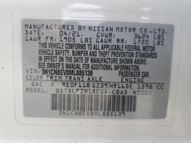 Photo 11 VIN: 3N1CN8EV8ML885139 - NISSAN VERSA SV 