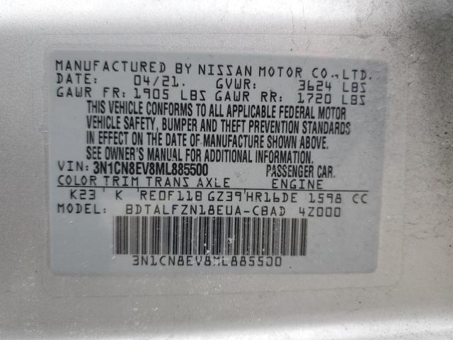 Photo 12 VIN: 3N1CN8EV8ML885500 - NISSAN VERSA 