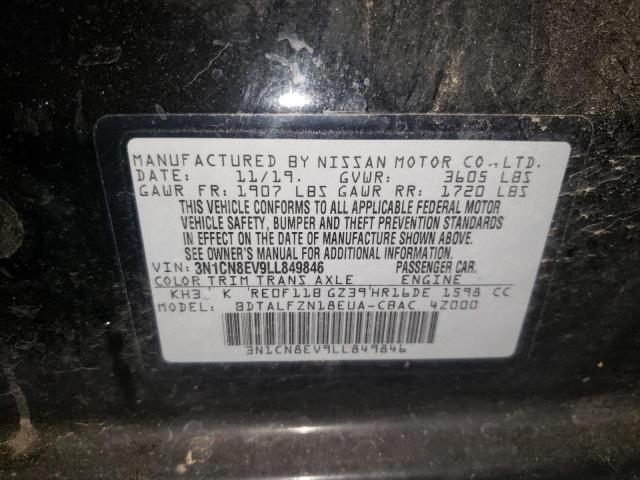 Photo 12 VIN: 3N1CN8EV9LL849846 - NISSAN VERSA SV 