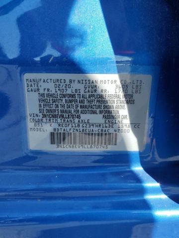 Photo 11 VIN: 3N1CN8EV9LL870745 - NISSAN VERSA SV 