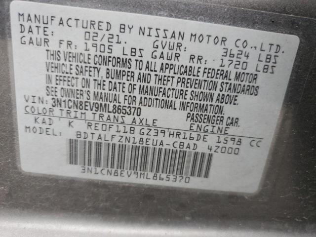 Photo 11 VIN: 3N1CN8EV9ML865370 - NISSAN VERSA SV 