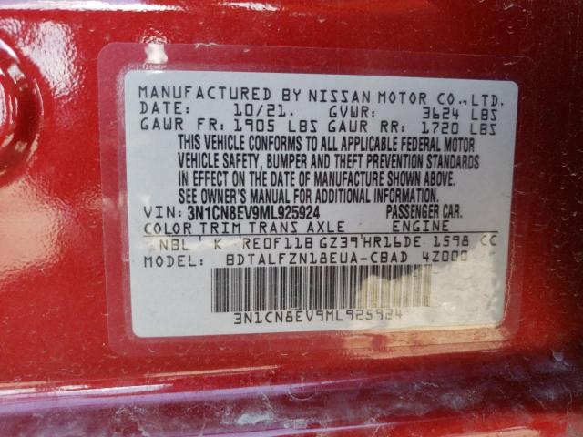 Photo 9 VIN: 3N1CN8EV9ML925924 - NISSAN VERSA SV 