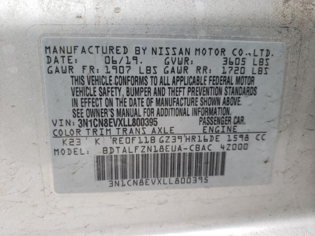 Photo 9 VIN: 3N1CN8EVXLL800395 - NISSAN VERSA SV 