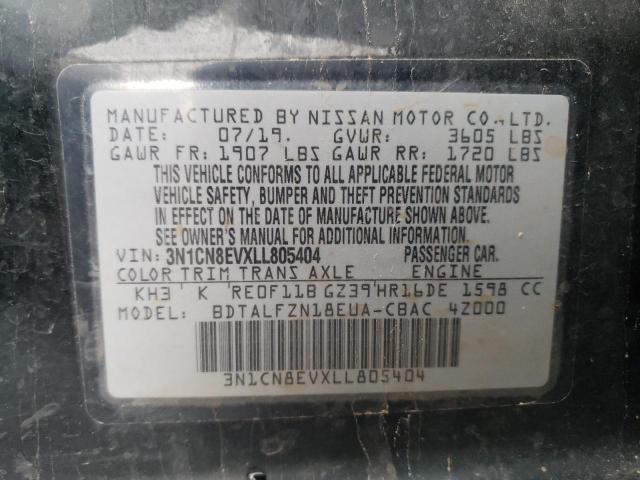 Photo 11 VIN: 3N1CN8EVXLL805404 - NISSAN VERSA 