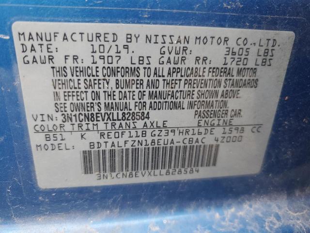 Photo 12 VIN: 3N1CN8EVXLL828584 - NISSAN VERSA 