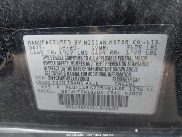 Photo 8 VIN: 3N1CN8EVXLL872603 - NISSAN VERSA 