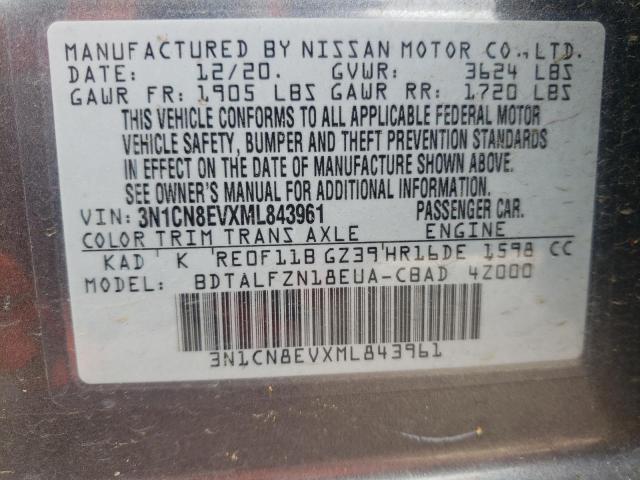 Photo 11 VIN: 3N1CN8EVXML843961 - NISSAN VERSA 