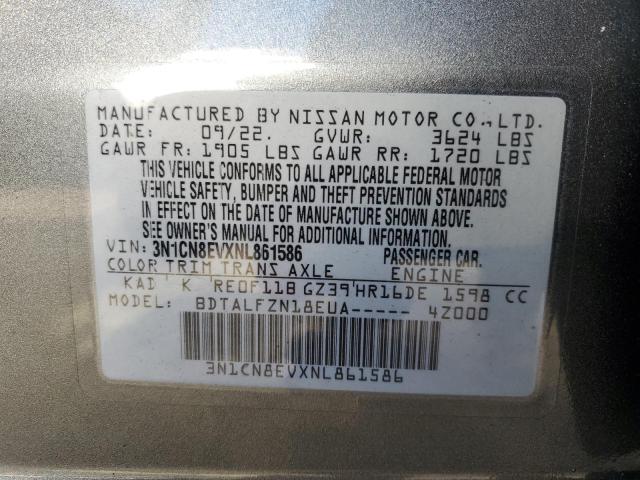 Photo 11 VIN: 3N1CN8EVXNL861586 - NISSAN VERSA 