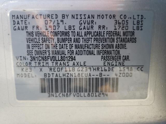 Photo 11 VIN: 3N1CN8FV0LL801294 - NISSAN VERSA SR 