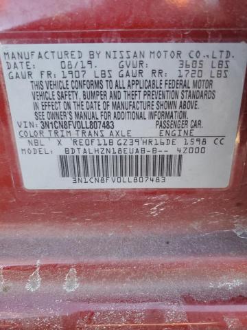 Photo 11 VIN: 3N1CN8FV0LL807483 - NISSAN VERSA 