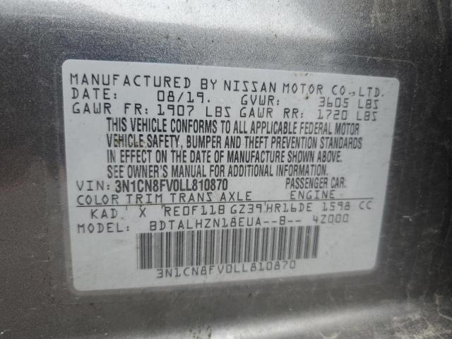 Photo 11 VIN: 3N1CN8FV0LL810870 - NISSAN VERSA 