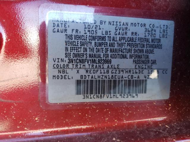 Photo 9 VIN: 3N1CN8FV1ML923969 - NISSAN VERSA SR 