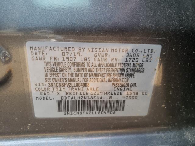 Photo 9 VIN: 3N1CN8FV2LL804908 - NISSAN VERSA SR 