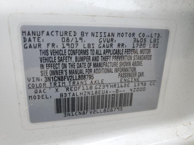 Photo 11 VIN: 3N1CN8FV2LL808795 - NISSAN VERSA SR 