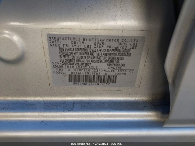 Photo 8 VIN: 3N1CN8FV2LL813057 - NISSAN VERSA 