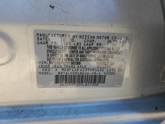 Photo 11 VIN: 3N1CN8FV2ML807308 - NISSAN VERSA SR 