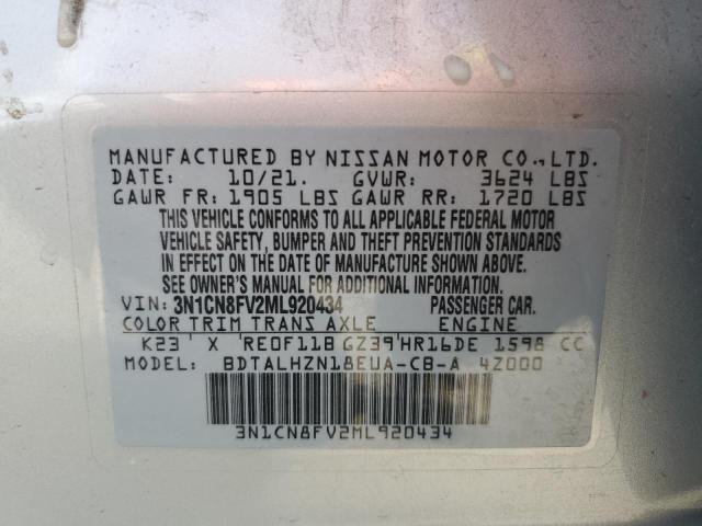 Photo 11 VIN: 3N1CN8FV2ML920434 - NISSAN VERSA 