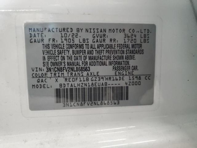 Photo 12 VIN: 3N1CN8FV2NL868563 - NISSAN VERSA SR 