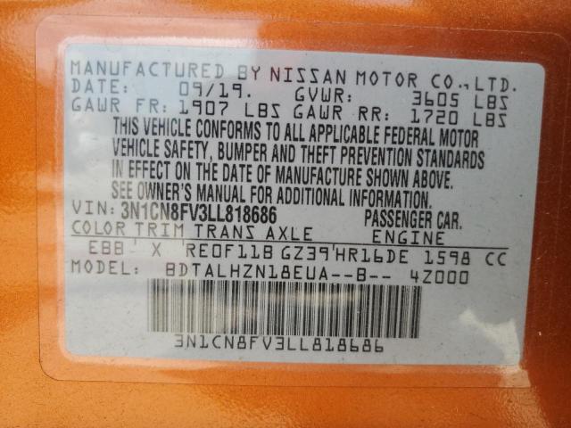 Photo 12 VIN: 3N1CN8FV3LL818686 - NISSAN VERSA 