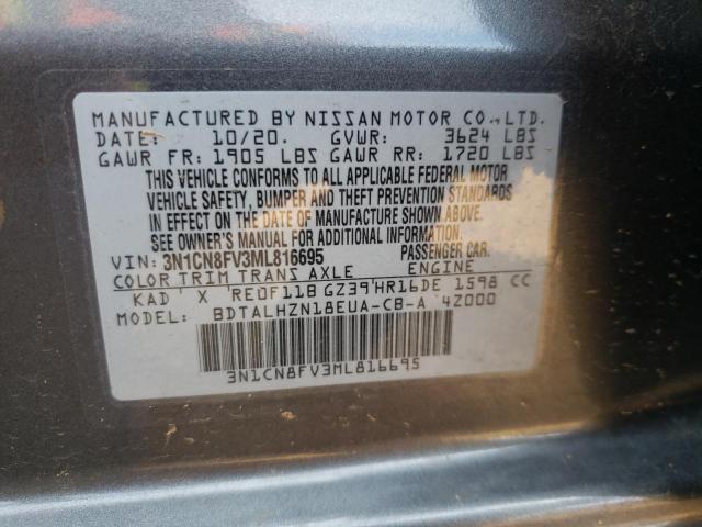 Photo 9 VIN: 3N1CN8FV3ML816695 - NISSAN VERSA SR 