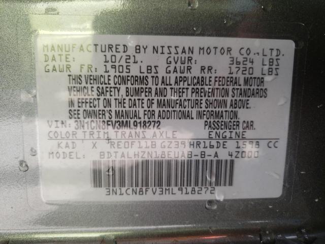 Photo 11 VIN: 3N1CN8FV3ML918272 - NISSAN VERSA 