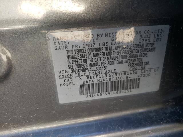 Photo 9 VIN: 3N1CN8FV4LL804151 - NISSAN VERSA SR 