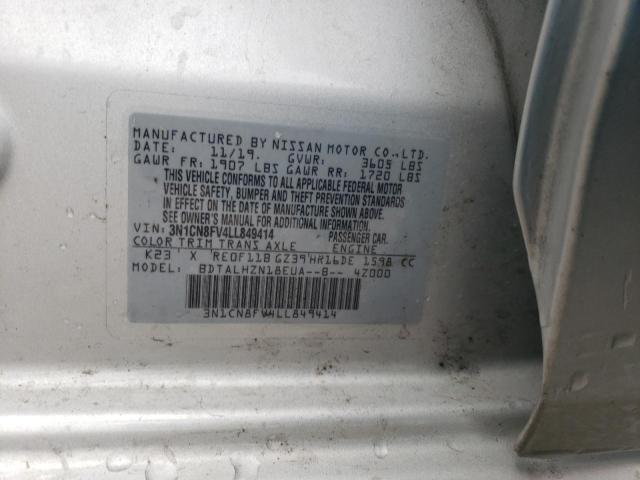 Photo 9 VIN: 3N1CN8FV4LL849414 - NISSAN VERSA SR 