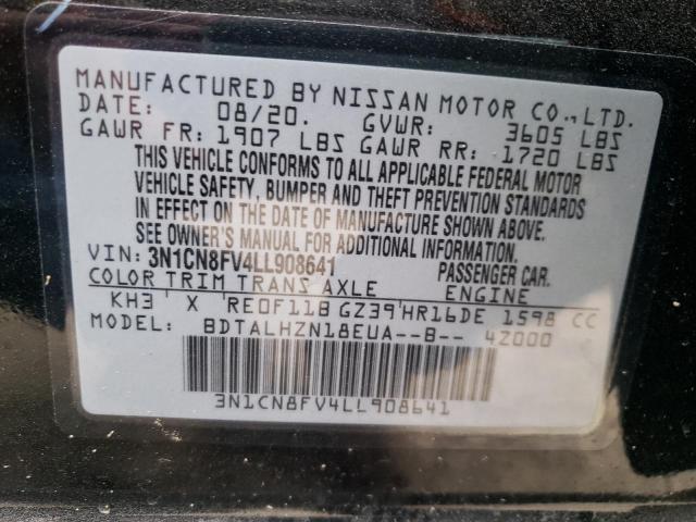 Photo 9 VIN: 3N1CN8FV4LL908641 - NISSAN VERSA SR 