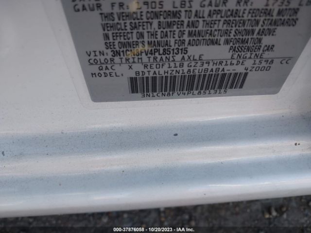 Photo 8 VIN: 3N1CN8FV4PL851315 - NISSAN VERSA 